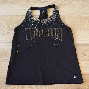 Top Gun Black Embellished Women's Tank Top